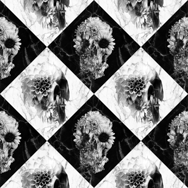 Checker Marble Skull