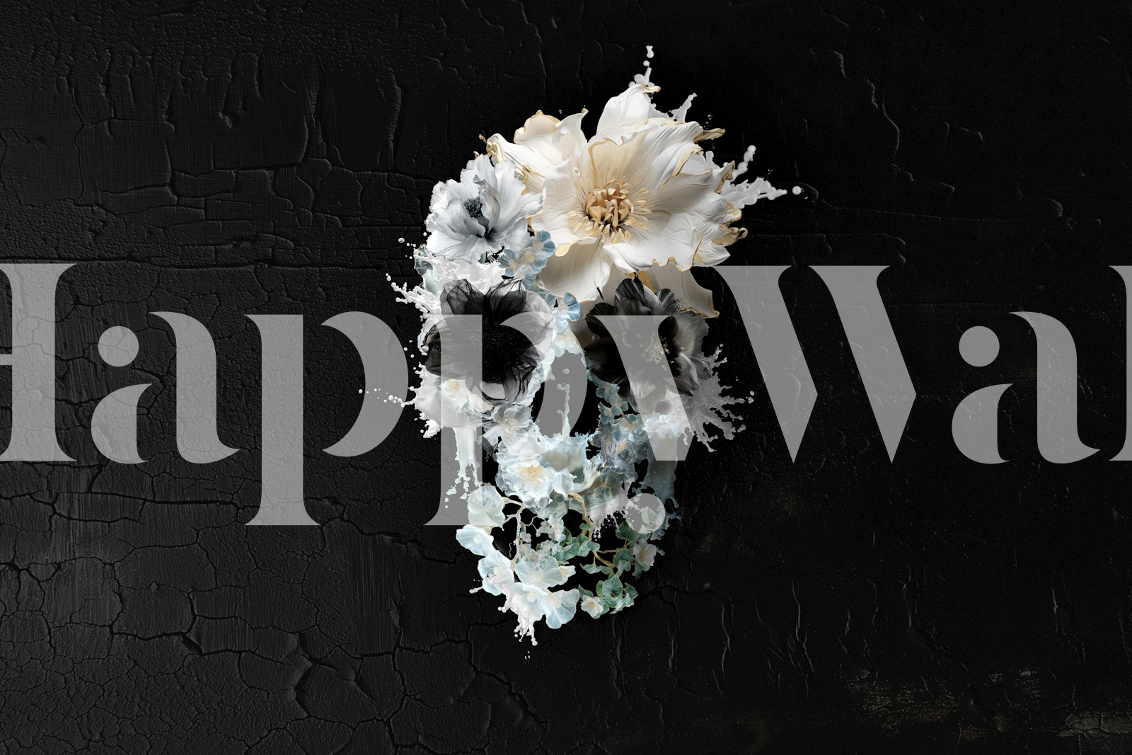 Bloom Splash floral wallpaper in a room