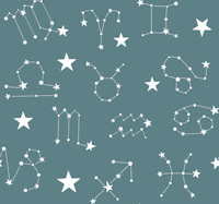 Starry Constellations - Slate Teal tapete