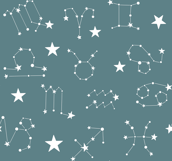Starry Constellations - Slate Teal