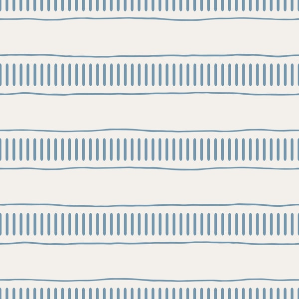 Modern Stripes Chic Moody Blue