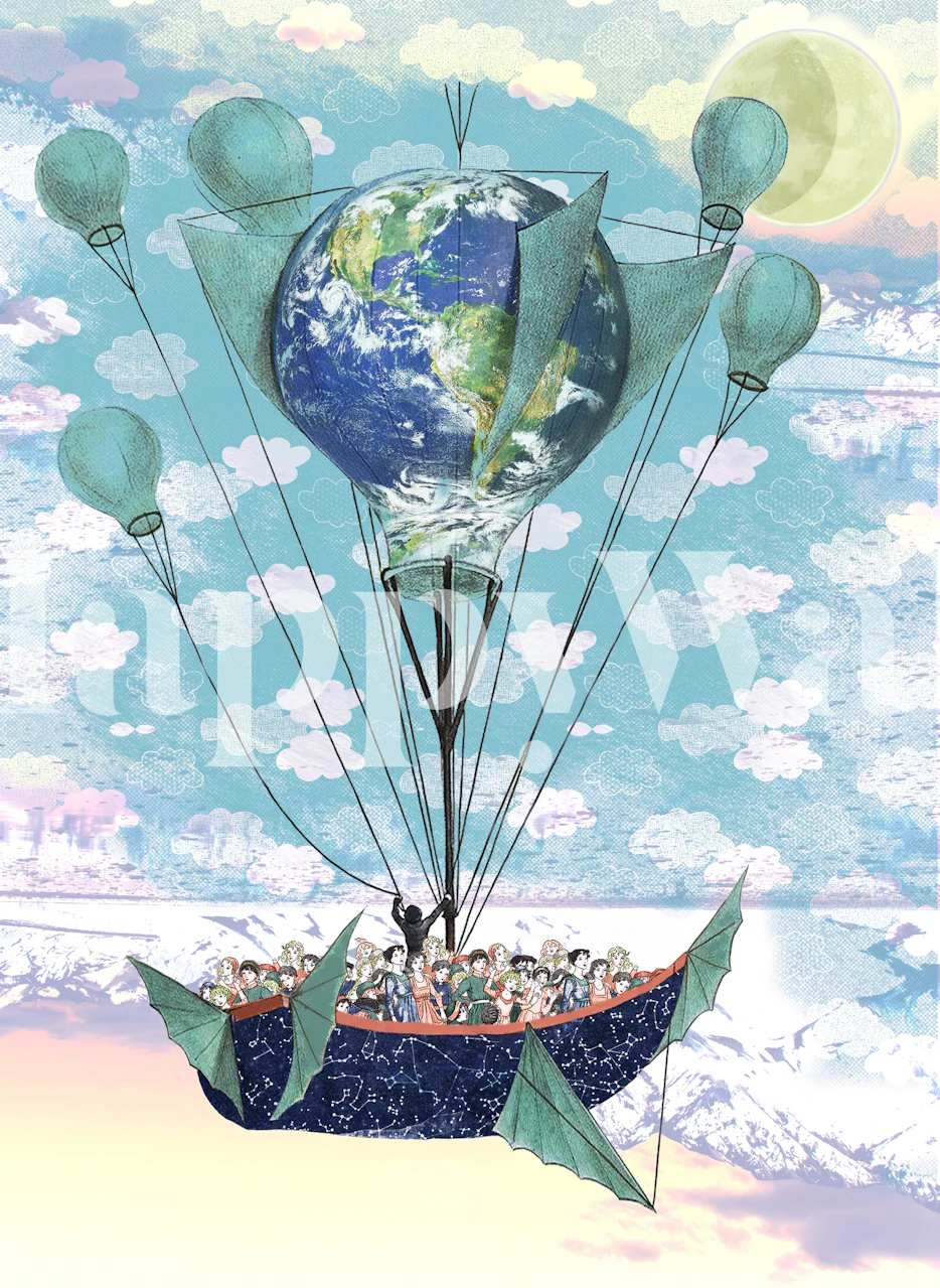 Journey wallpaper featuring a whimsical design