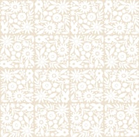 Flower Grid - Cream papiers peint