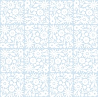 Flower Grid - Blue papiers peint