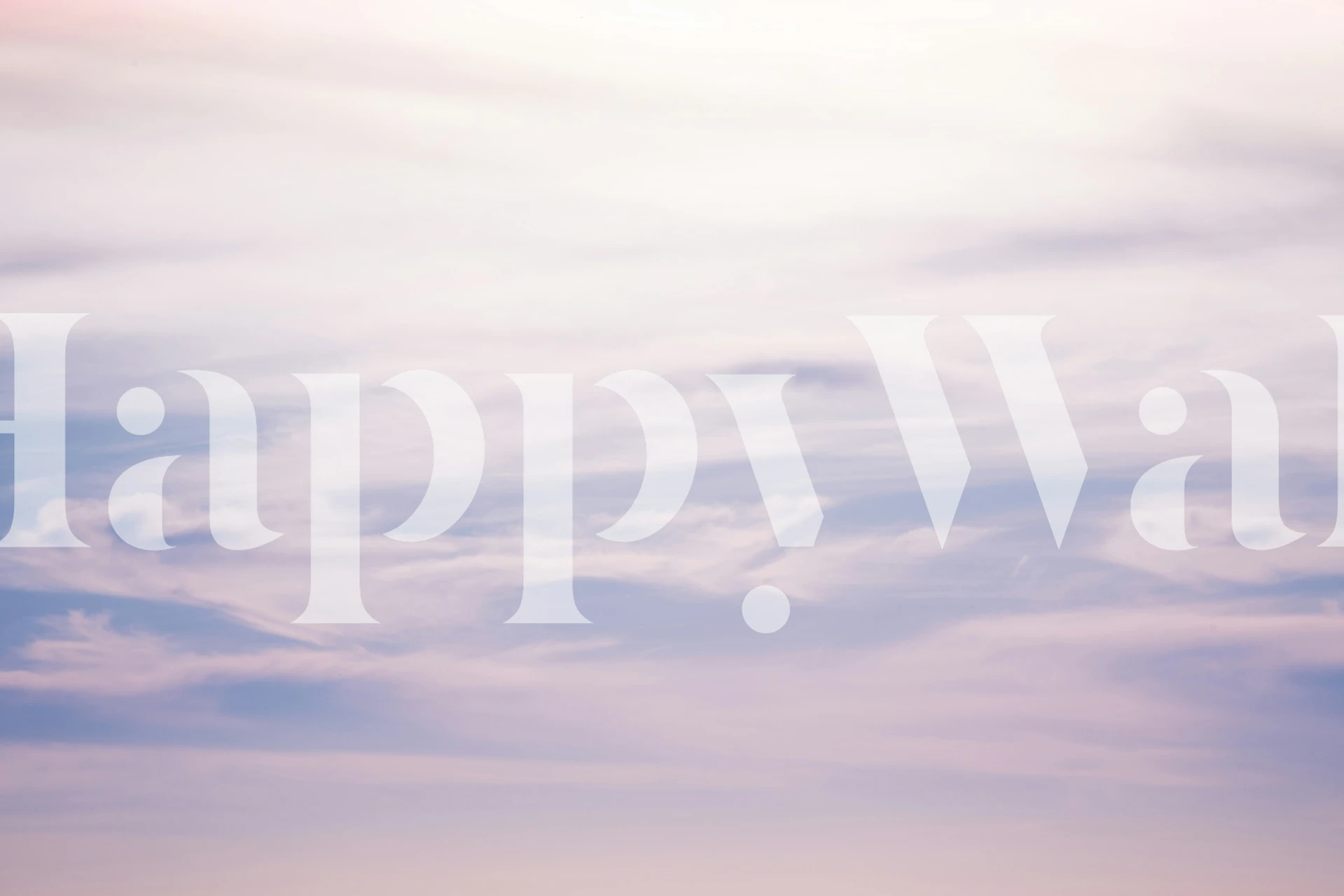 Soft pastel sunset sky with light clouds wallpaper