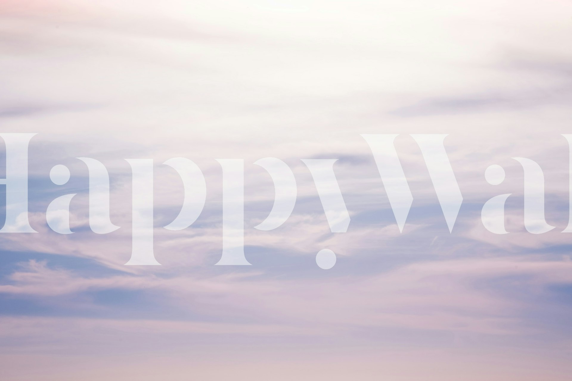 Soft pastel sunset sky with light clouds wallpaper