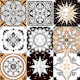 Whimsigothic tiles - black and orange