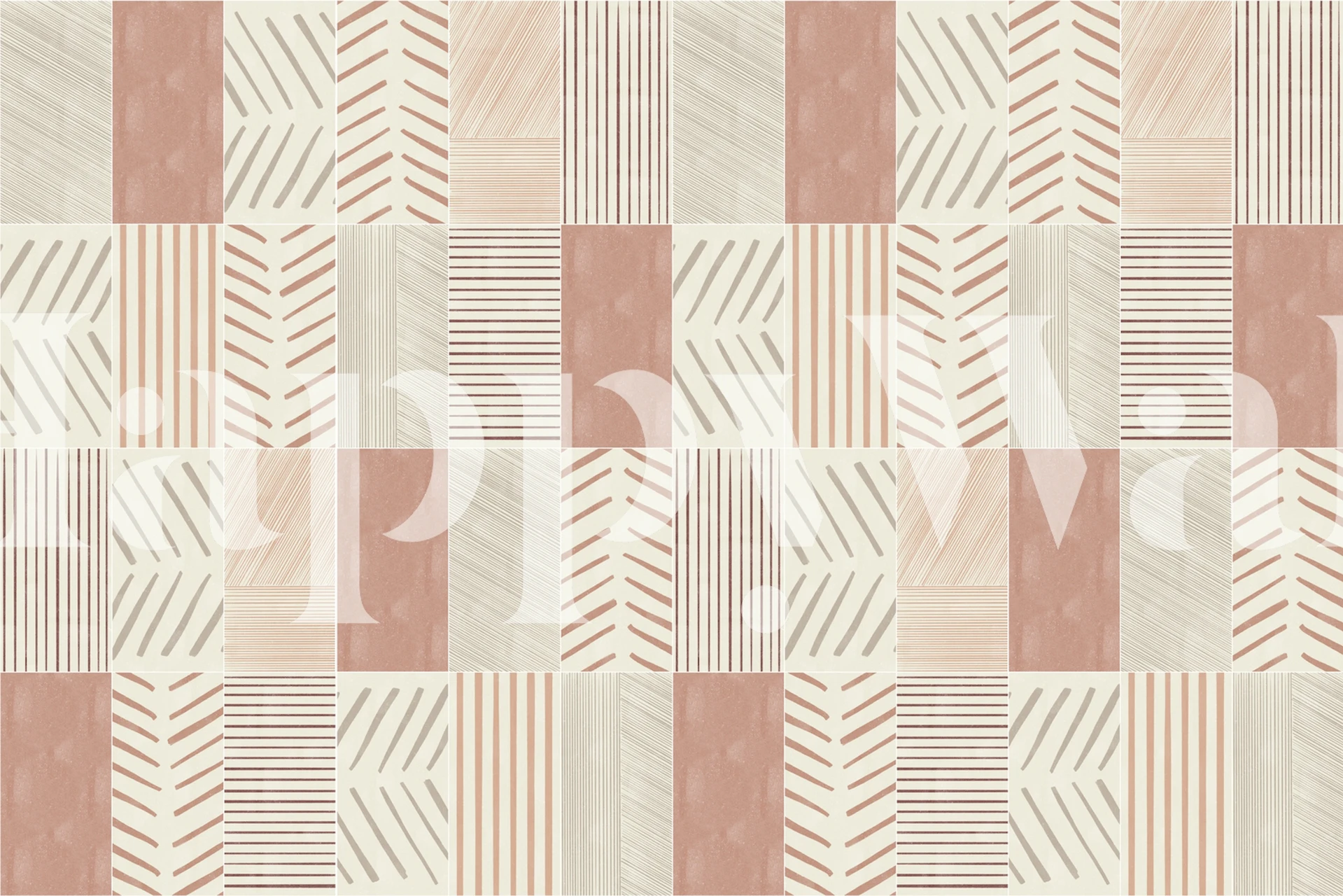 Rustic Tiles Two wallpaper displayed in a room