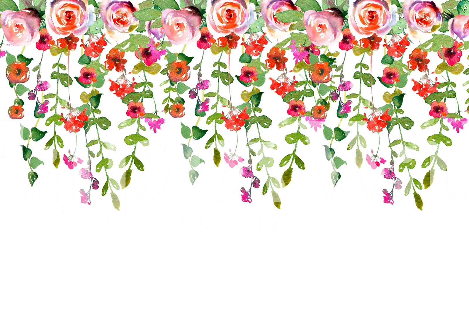 hanging cascades wild flowers wallpaper - Happywall