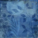Abstract Blue Midnight Garden Mixed Media Art