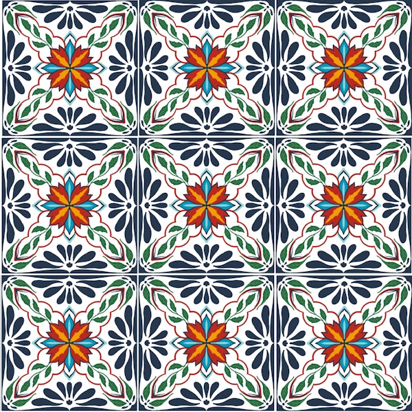 Talavera inspired tiles/ multicolor