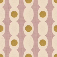 Retro Mod Geo Chain - Mauve - Mid Century papiers peint