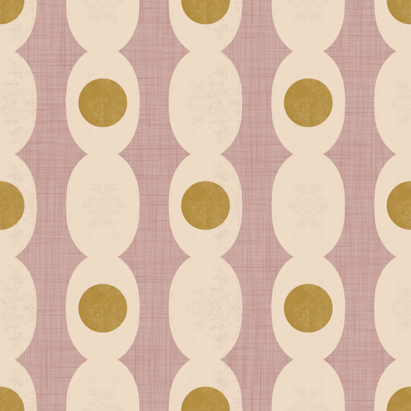 Retro Mod Geo Chain - Mauve - Mid Century