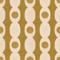 Retro Mod Geo Chain - Mustard - Mid Century papiers peint