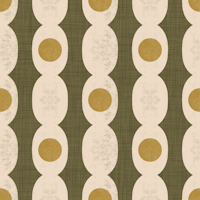 Retro Mod Geo Chain - Olive - Mid Century papiers peint
