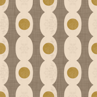Retro Mod Geo Chain - Taupe - Mid Century papiers peint