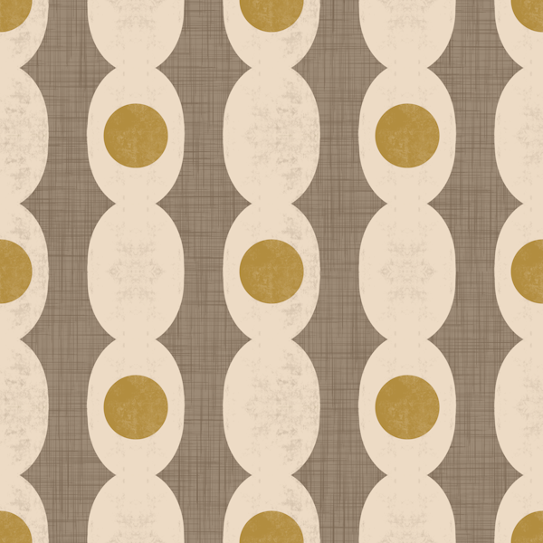 Retro Mod Geo Chain - Taupe - Mid Century