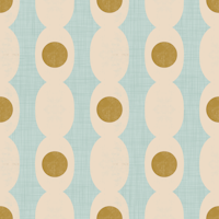 Retro Mod Geo Chain -Baby Blue - Mid Century papiers peint