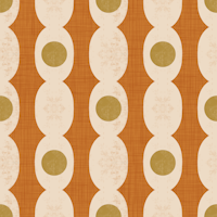 Retro Mod Geo Chain -Ochre - Mid Century papiers peint