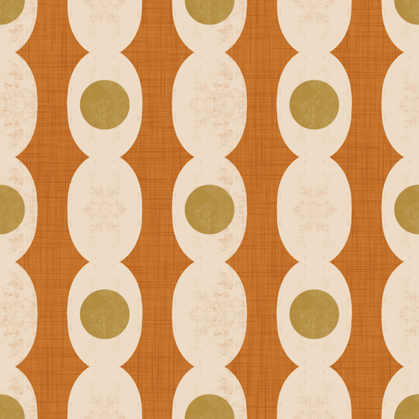 Retro Mod Geo Chain -Ochre - Mid Century