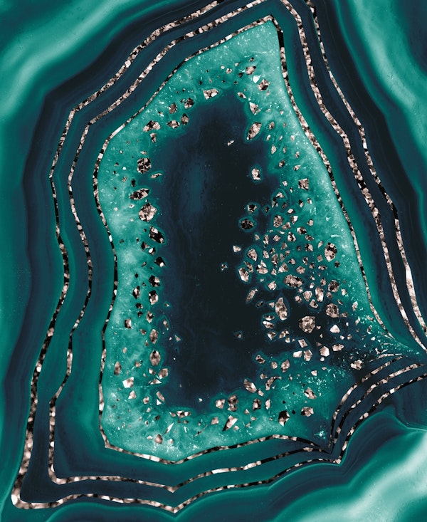 Agate Rose Gold Glitter Glam 3