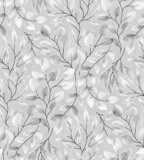 Lovely Leaves - Black and White