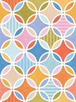 Rainbow Circles in Geometric Harmony wallpaper