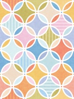 Pastel Rainbow Circles in Geometric Harmony wallpaper
