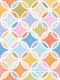 Pastel Rainbow Circles in Geometric Harmony