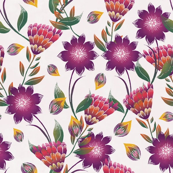 Vibrant Floral Blossom Pattern