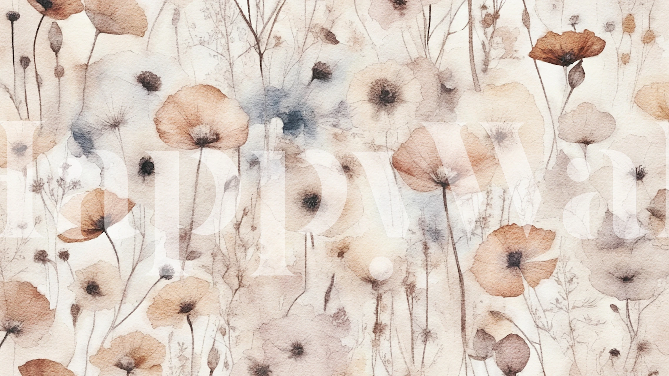 Autumn Blush Flora wallpaper design in a room