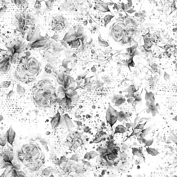 Roses black and white textured