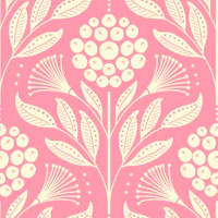 Lilly Pilly Damask - rose white tapete