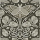 Art Nouveau Poppies, Luna Moth - Sepia