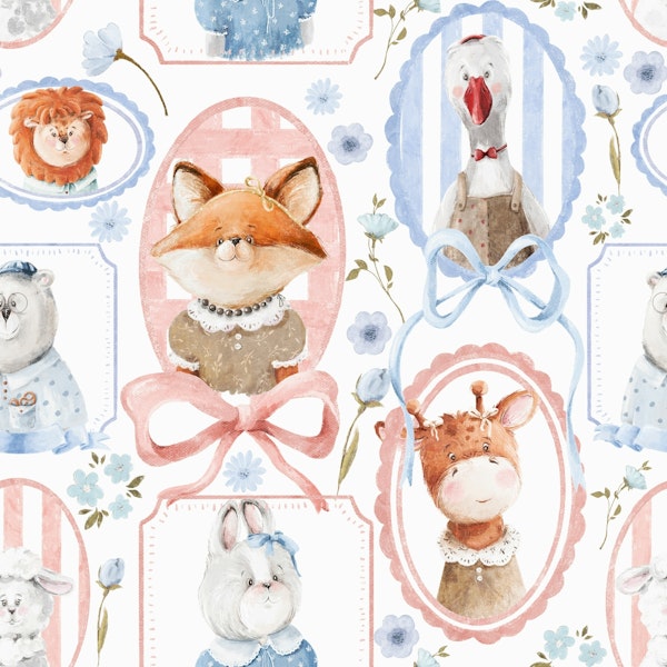 Playful Woodland Creatures Gallery Wall