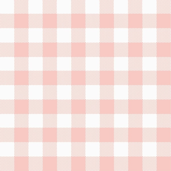 Baby Pink / White Grid Preppy Gingham