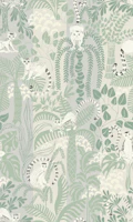 Jungle adventure soft sage green tapety