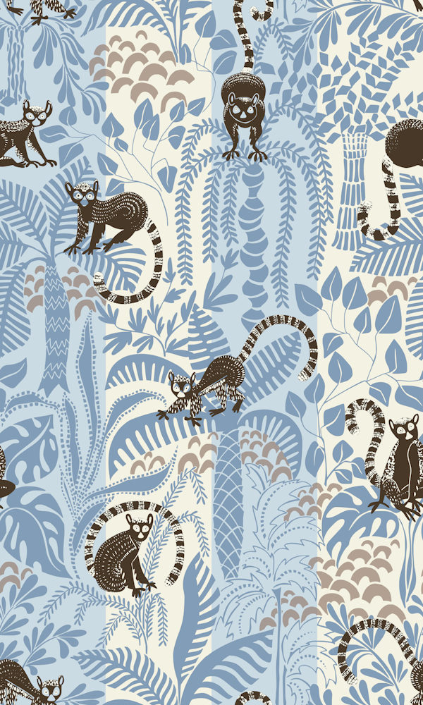 Jungle adventure striped blue