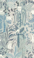 Jungle adventure chalky blue tapety