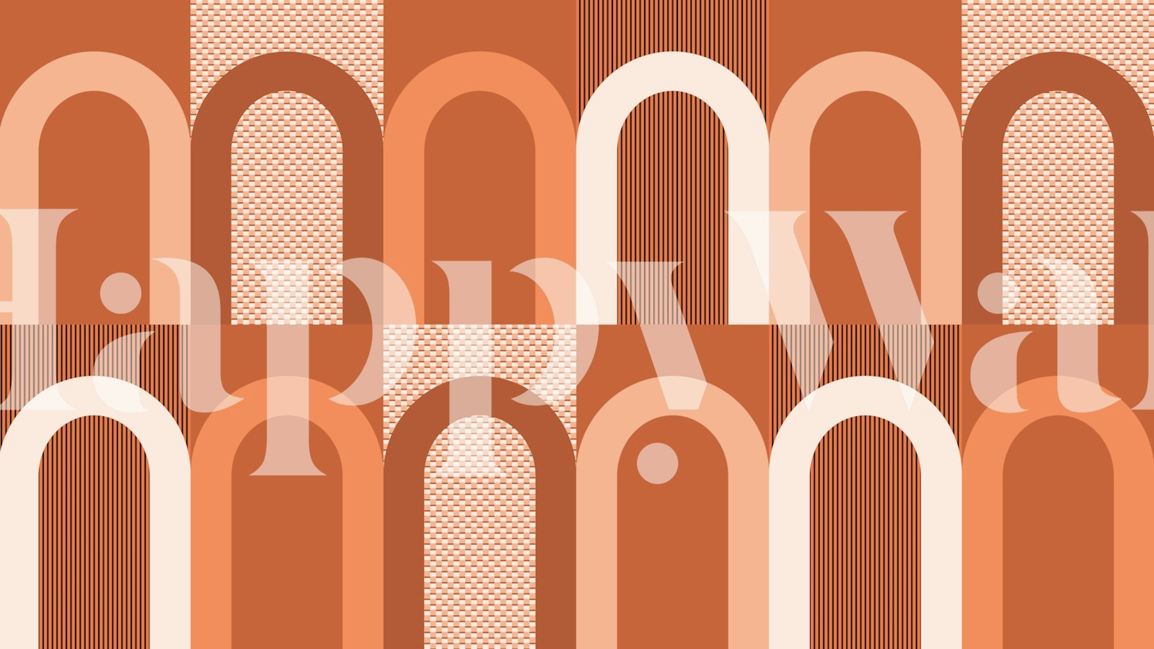 Modern Arch Ensemble behangontwerp in een kamer