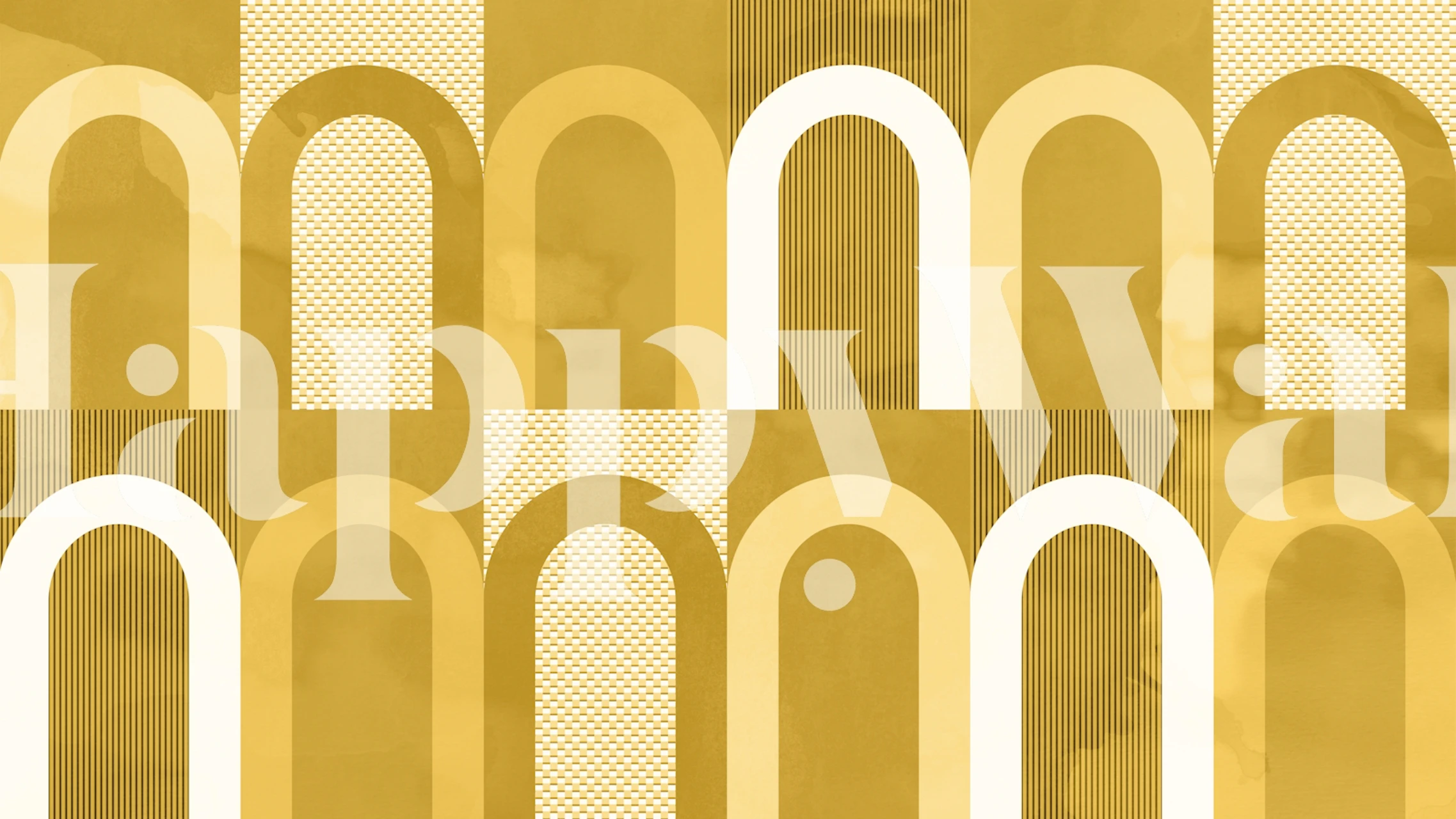 Carta da parati Contemporary Arches mostrata in una stanza