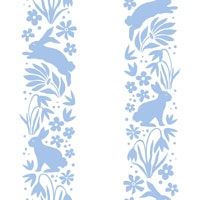 Bunny stripes - blue on white tapety