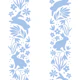 Bunny stripes - blue on white