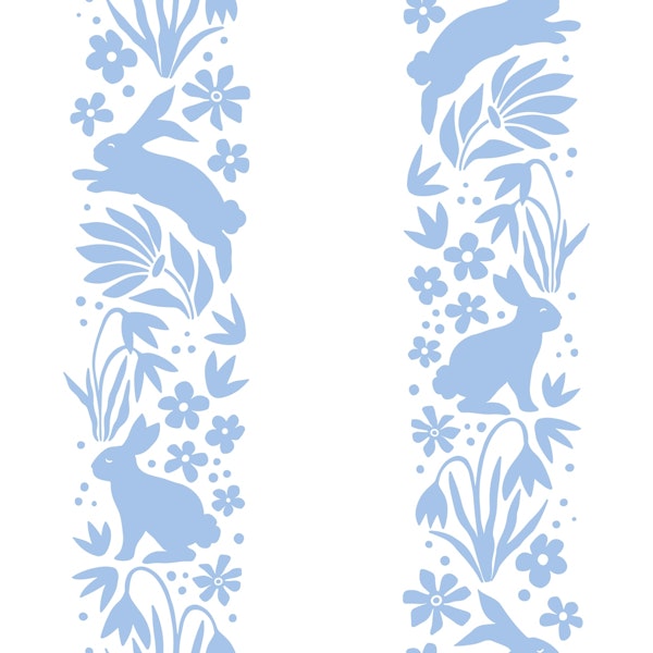 Bunny stripes - blue on white