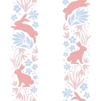 Bunny stripes - blue and pink tapety