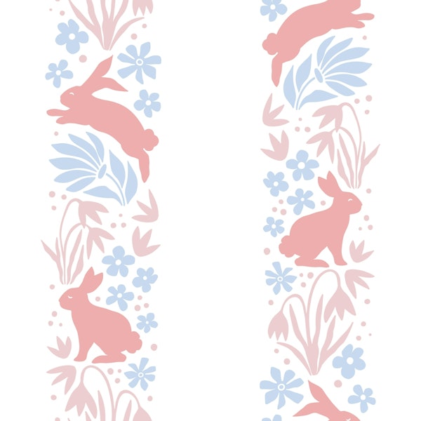 Bunny stripes - blue and pink