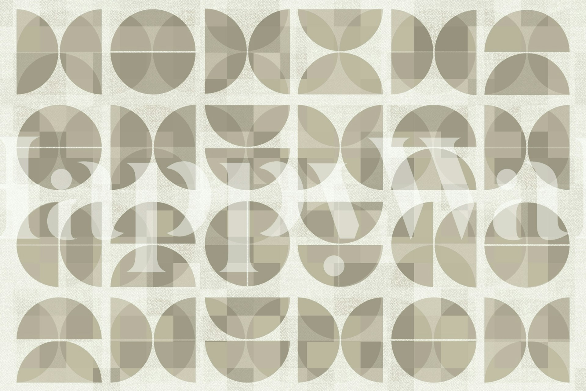 Geometric shapes and patterns in earthy tones wallpaper