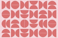Pastel Crimson Bauhaus wallpaper