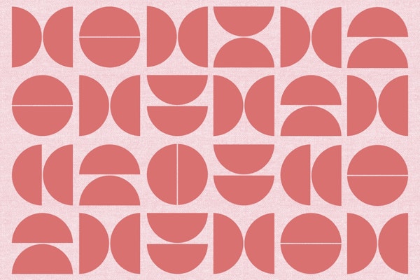 Pastel Crimson Bauhaus