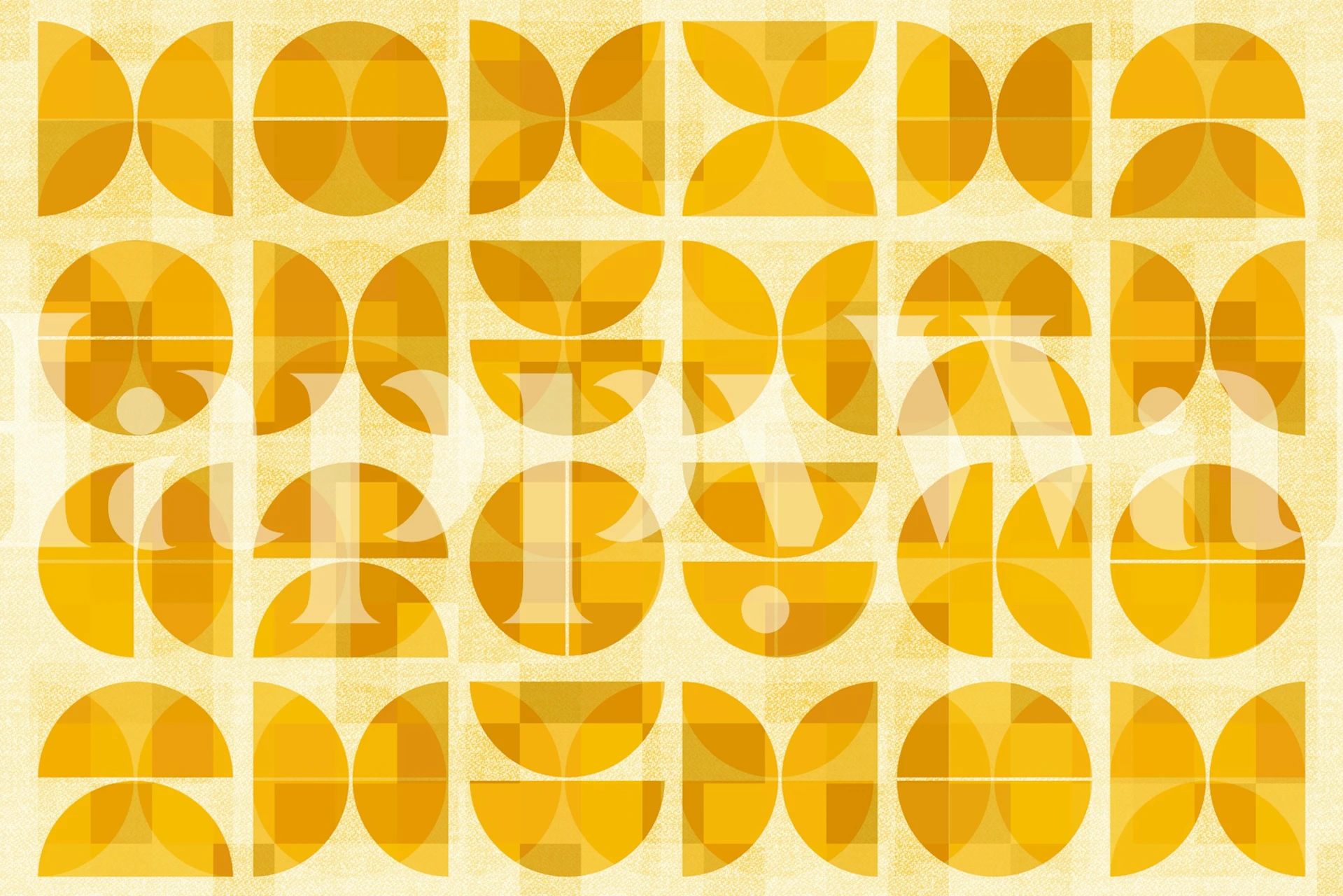 Yellow geometric shapes and patterns wallpaper